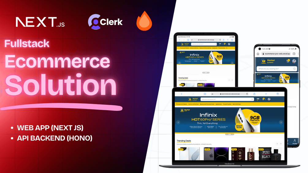 Cross-Platform Ecommerce Solution (Next js Front + Hono API Backend  + Clerk Auth)